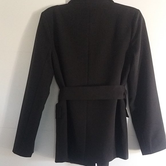 Re:Named Women's Jacket with Belt. Size: M Color: Black - Picture 7 of 15